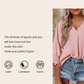 🔥2025 New Type - 50% OFF🌺V-Neck Casual 3/4 Sleeve Loose Shirt