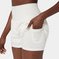 🔥 Limited time 50% OFF💥Buy 2 get 5% off🎉Nylon high-rise yoga shorts 🎽 with side pockets 2-in-1