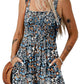 ⏰Hot Sale 50% Off-Women's Summer Square Neck Sleeveless Loose Casual Shorts Smocked Rompers(🔥Buy 2 get 5% off & Free shipping)