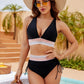👙2026 New Type 49% OFF💥👙High Waisted Tummy Control Color Block Bikini Sets3