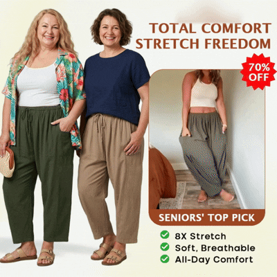 🌞Summer Hot Sale-70% Off!!🌿 Women Comfort Lightweight Linen Wide Leg Cargo Pants