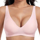 💗LAST DAY SALE 50% OFF⚡50K+ SOLD!💕 Jelly Wireless Womens Comfortable Wireless Bras Push Up Bralettes Seamless Tshirts Bras Deep V Everyday Bras