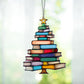 🎄📚✨Christmas Book Tree Suncatcher Ornament