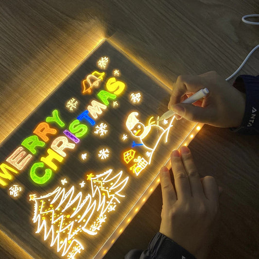 🔥HOT SALE 50% OFF🎁🎄LED Erasable DIY Acrylic Transparent Message Board🎁