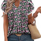 🌷Summer Hot Sale 50% Off🍃💖Women's Cute Fringe Cuff Short-Sleeve Printed Tops
