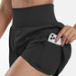 🔥 Limited time 50% OFF💥Buy 2 get 5% off🎉Nylon high-rise yoga shorts 🎽 with side pockets 2-in-1