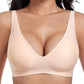 🔥Last Day Sale 60% Off💕 Jelly Wireless Womens Comfortable Wireless Bras Push Up Bralettes Seamless Tshirts Bras Deep V Everyday Bras 4