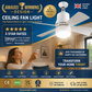 🏆LAST DAY SALE 49% OFF🔥SmartBreez™ 40W LED Ceiling Fan Light – 20.5” Ultra-Quiet with Remote 🎯 | E27 + FREE B22 Adapter 🔌 | For Bedroom 😴, Kitchen 👩‍🍳 & Garage 🛠️ – UK Ready! 🇬🇧