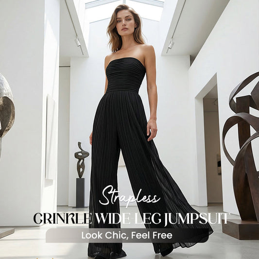 💐50% OFF ! Wide-Leg Strapless Jumpsuit – Comfort & Freedom to Move 🌸🌿【Soft Price】