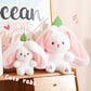 ⏳LAST DAY SALE: ￡7.99!!  🍓Strawberry Bunny Transformed into Little Rabbit🎀 Fruit Doll Plush Toy🐰