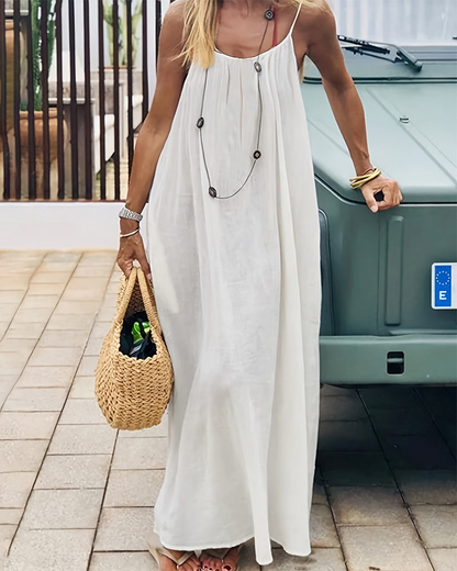 💃LAST DAY SAEL 51% OFF!!✨Women's Solid Color Cami Lounge Dress