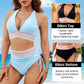 👙2026 New Type 49% OFF💥👙High Waisted Tummy Control Color Block Bikini Sets3