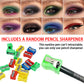 💥World Famous 5x Sold Out🔥💧10-Pack Waterproof Colored Gel Eyeliner Pencil – Metallic & Shimmer Finishes, Smudge-Proof（Pencil sharpener color is random）