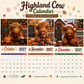 🔥New Hot Selling-60% Off!!🐮2027 Funny Highland Cow Wall Calendar | A4 Hanging Calendar | Designed by Isabel Kline