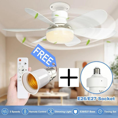 🌬️Surprise Price: Only £16.99!!🔥SmartBreez™ 40W LED Ceiling Fan Light – 20.5” Ultra-Quiet with Remote 🎯 | E27 + FREE B22 Adapter 🔌 | For Bedroom 😴, Kitchen 👩‍🍳 & Garage 🛠️ – UK Ready! 🇬🇧