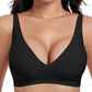 ⏳LAST DAY SALE 50% OFF💕Womens Comfortable Wireless Bralettes Seamless Deep V Everyday Bra 3