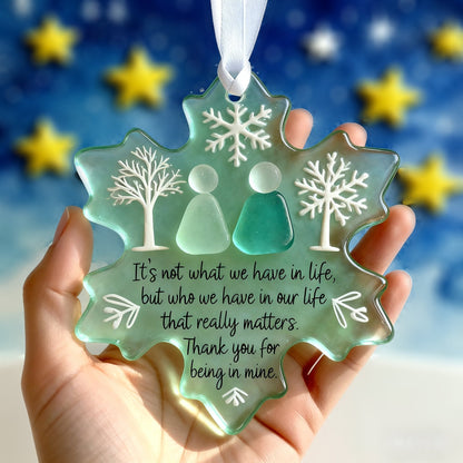 ⏳💥Final 3 hours-￡6.99!!  🌊Snowflake-Shaped Sea Glass Friendship Decor❄✨Shaped by Nature & Crafted by Hand!