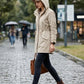 🔥LAST DAY SALE 50% OFF🧥💦Women's Solid Color Drawstring Zip Up Hooded Trench Coat Raincoat🍃 6