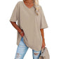 🌷2026 Summer Sale 50% OFF☀️Tankaneo Women's Plus Size V Neck T Shirts Summer Half Sleeve Tees Casual Loose Fit Cotton Tunic Top