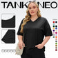 🌷2026 Summer Sale 50% OFF☀️Tankaneo Women's Plus Size V Neck T Shirts Summer Half Sleeve Tees Casual Loose Fit Cotton Tunic Top