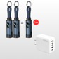 ⏳💥Final 3 hours-￡7.99!!🔌 4-in-1 Charging Cable with Digital Display & Keychain – Fast-Charging, Kink-Resistant & Compact