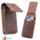 ⏳🏆LAST DAY SALE: ￡7.99!! ⚡Big Discount | Waist Belt Cell Phone Pouch 📱 Multi-Pocket Leather Holster with Card Holder
