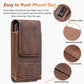 ⏳🏆LAST DAY SALE: ￡7.99!! ⚡Big Discount | Waist Belt Cell Phone Pouch 📱 Multi-Pocket Leather Holster with Card Holder