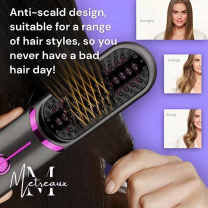 🔥⚡ Hot Sale 50% Off💁‍♀️Wireless Ceramic Heating Hair Straightening Comb