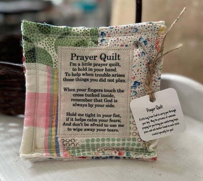 💖 Special Gift sale 50% OFF🔥Last 3 Hours!!🎁Handmade Prayer Quilt with cross inside