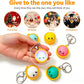 🏆Surprise Price: Only £6.99🔥Cute Dumpling Pressable Fidget Keychain - touch sensing light