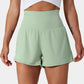 🔥 Limited time 50% OFF💥Buy 2 get 5% off🎉Nylon high-rise yoga shorts 🎽 with side pockets 2-in-1