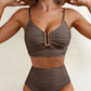 💕2026 Summer Hot Sale 70% OFF👙50K+ SOLD!👍Women's U-Wire Cutout Waisted 2 Piece Bikini Set Swimsuit