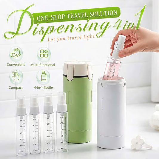 🔥NEW YEAR SALE - ONLY £9.99!!⚡50K+ SOLD!💝4-in-1 Travel Dispenser Bottle