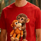💥Summer Hot Sale 50% OFF💥Unisex Monkey Hugging Toy Graphic T-Shirt