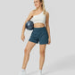 🔥 Limited time 50% OFF💥Buy 2 get 5% off🎉Nylon high-rise yoga shorts 🎽 with side pockets 2-in-1