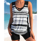 🏖️Summer Hot Sale - ONLY ￡14.99!!⚡50K+ SOLD!🌞🌊Miraclesuit Women's Tummy Control Tankini Set with Built-In Bra – Flattering Boho Swimwear with Shorts🔥