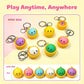 🏆Surprise Price: Only £6.99🔥Cute Dumpling Pressable Fidget Keychain - touch sensing light