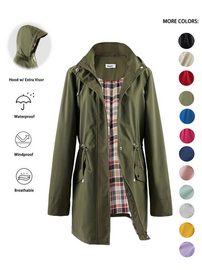 🔥This Week's Special Price:£25.99!!🧥💦Womens Chic. Lightweight. Waterproof Jacket🍃-Unleash Style and Durability in Any Storm! 2