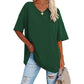 🌷2026 Summer Sale 50% OFF☀️Tankaneo Women's Plus Size V Neck T Shirts Summer Half Sleeve Tees Casual Loose Fit Cotton Tunic Top