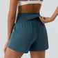 🔥 Limited time 50% OFF💥Buy 2 get 5% off🎉Nylon high-rise yoga shorts 🎽 with side pockets 2-in-1