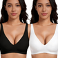 💗LAST DAY SALE 50% OFF⚡50K+ SOLD!💕 Jelly Wireless Womens Comfortable Wireless Bras Push Up Bralettes Seamless Tshirts Bras Deep V Everyday Bras
