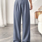 👖New arrival 40% OFF!💝Women's High Waisted Straight Leg Work Trousers with Side Pockets -✨Smart & Casual Look for Office and Beyond