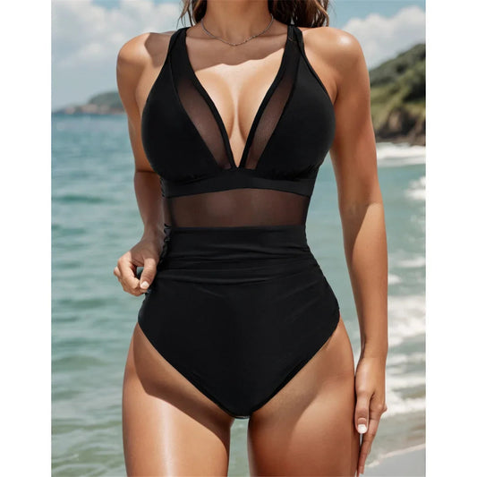 😍🌷 Meet Summer 50% OFF🏝️Mesh Tummy Control Swimsuit