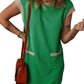 😍LAST DAY SALE 50% OFF💥2025 New Women's Casual Cap Sleeve Color Block Shift Tshirt Dress With Pockets(buy 2 free shipping)