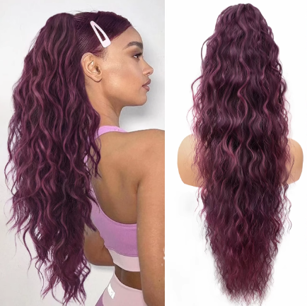 🩷LAST DAY PROMOTION - 50%OFF😍Curly Wavy Frizzy Hair Extension with Ponytail