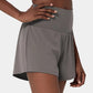 🔥 Limited time 50% OFF💥Buy 2 get 5% off🎉Nylon high-rise yoga shorts 🎽 with side pockets 2-in-1