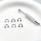 🔥New Hot Selling❤️‍🔥 7-pack affordable set 18G (1.0 mm) 8 mm horseshoe nose ring with internal thread and decorative stones 💎