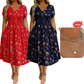 💃2026 Hot Sale 70% OFF🌿⏳Women's V-Neck Floral Print Dress with Twist Waist 2