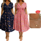 💃2026 Hot Sale 70% OFF🌿⏳Women's V-Neck Floral Print Dress with Twist Waist 2