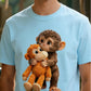 💥Summer Hot Sale 50% OFF💥Unisex Monkey Hugging Toy Graphic T-Shirt